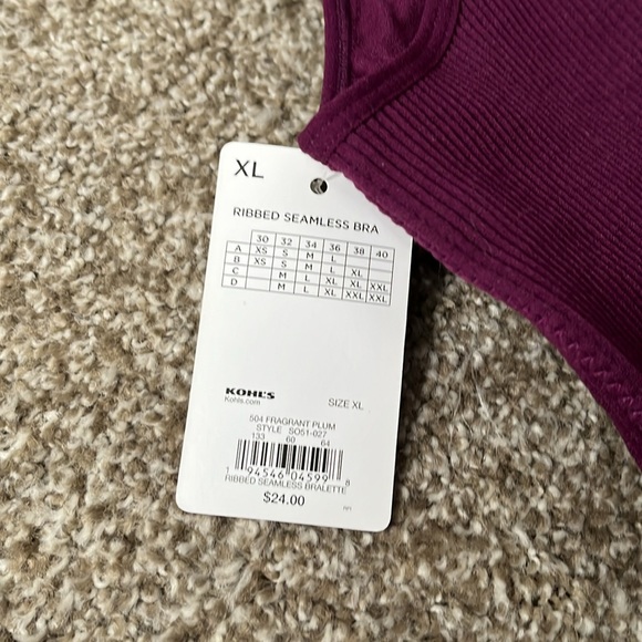 SO Fragrant Plum XL Ribbed Seamless Bra - Picture 6 of 6